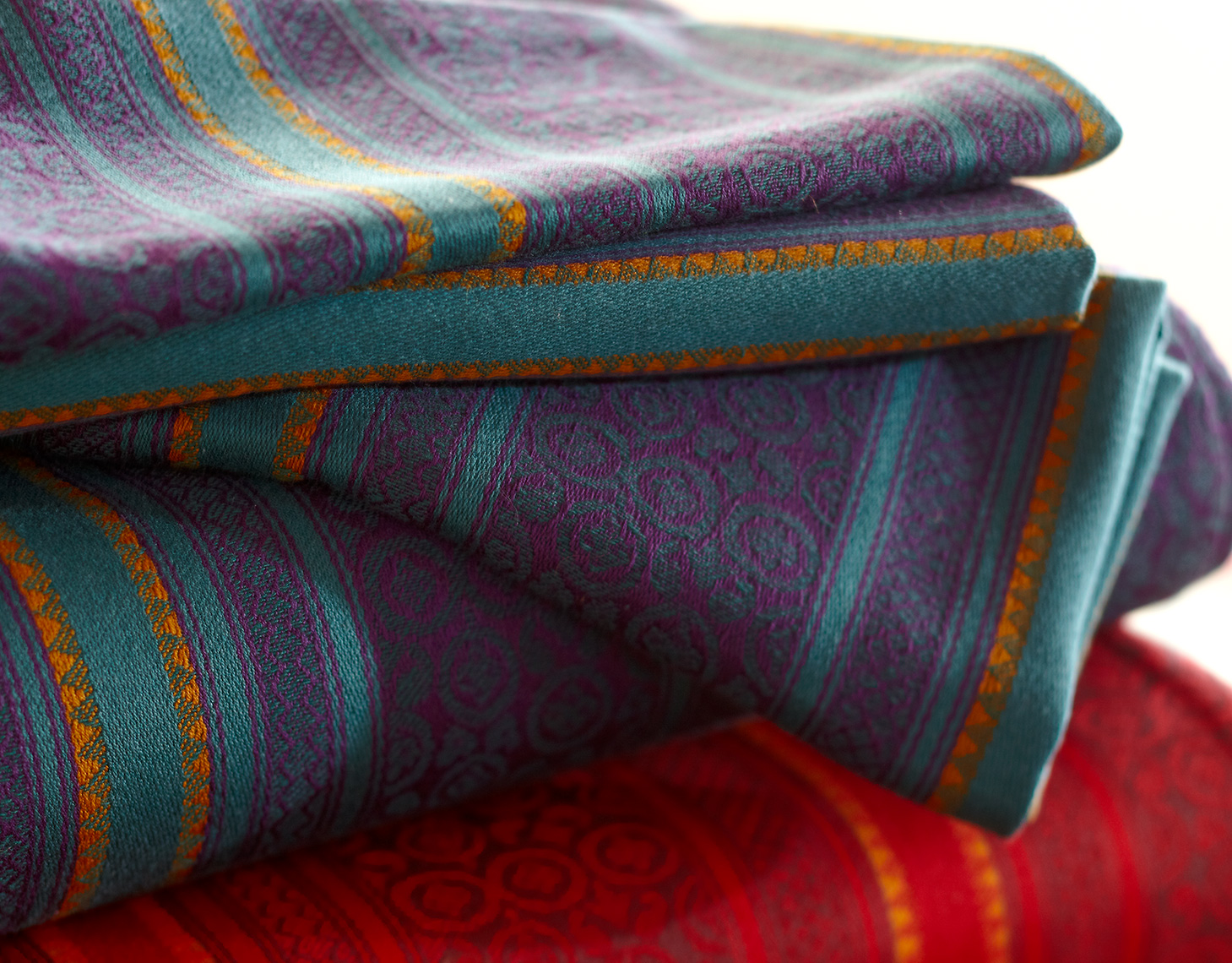 Stack of tablecloths